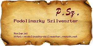Podolinszky Szilveszter névjegykártya